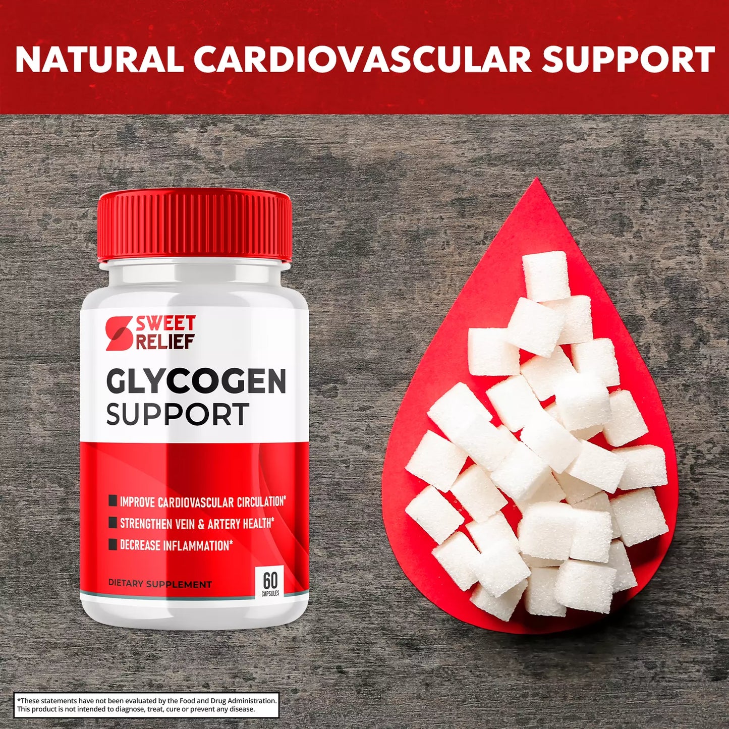 Sweet Relief Glycogen Support Capsules, Sweet Relief (3 Pack) (180 Capsules)