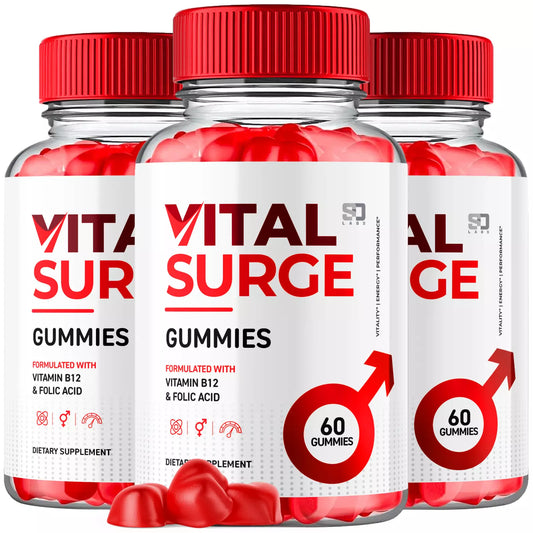 Vital Surge Male Gummies, Vital Surge Testo Support Gummys Performance (3 Pack)(180CT)