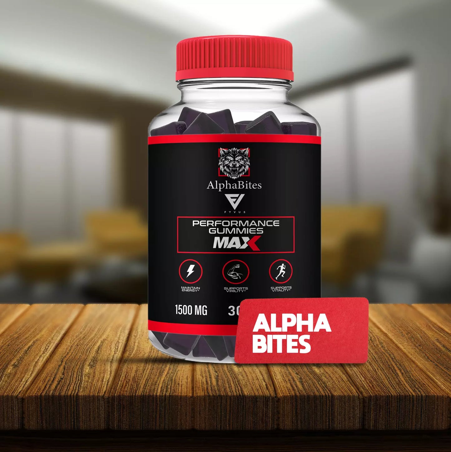 Alpha Bites Max Gummies AlphaBites Max Supplement (3 Pack) 90 Gummies