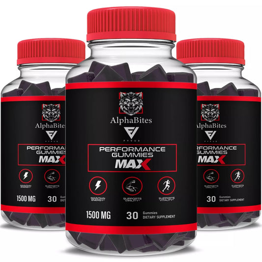 Alpha Bites Max Gummies AlphaBites Max Supplement (3 Pack) 90 Gummies