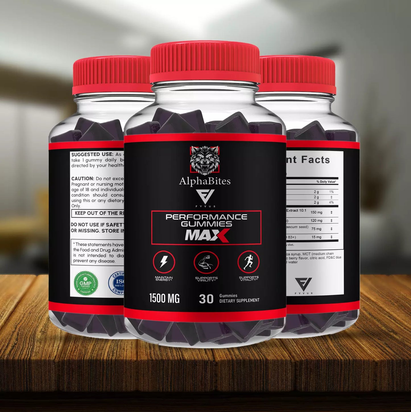 Alpha Bites Max Gummies AlphaBites Max Supplement (3 Pack) 90 Gummies