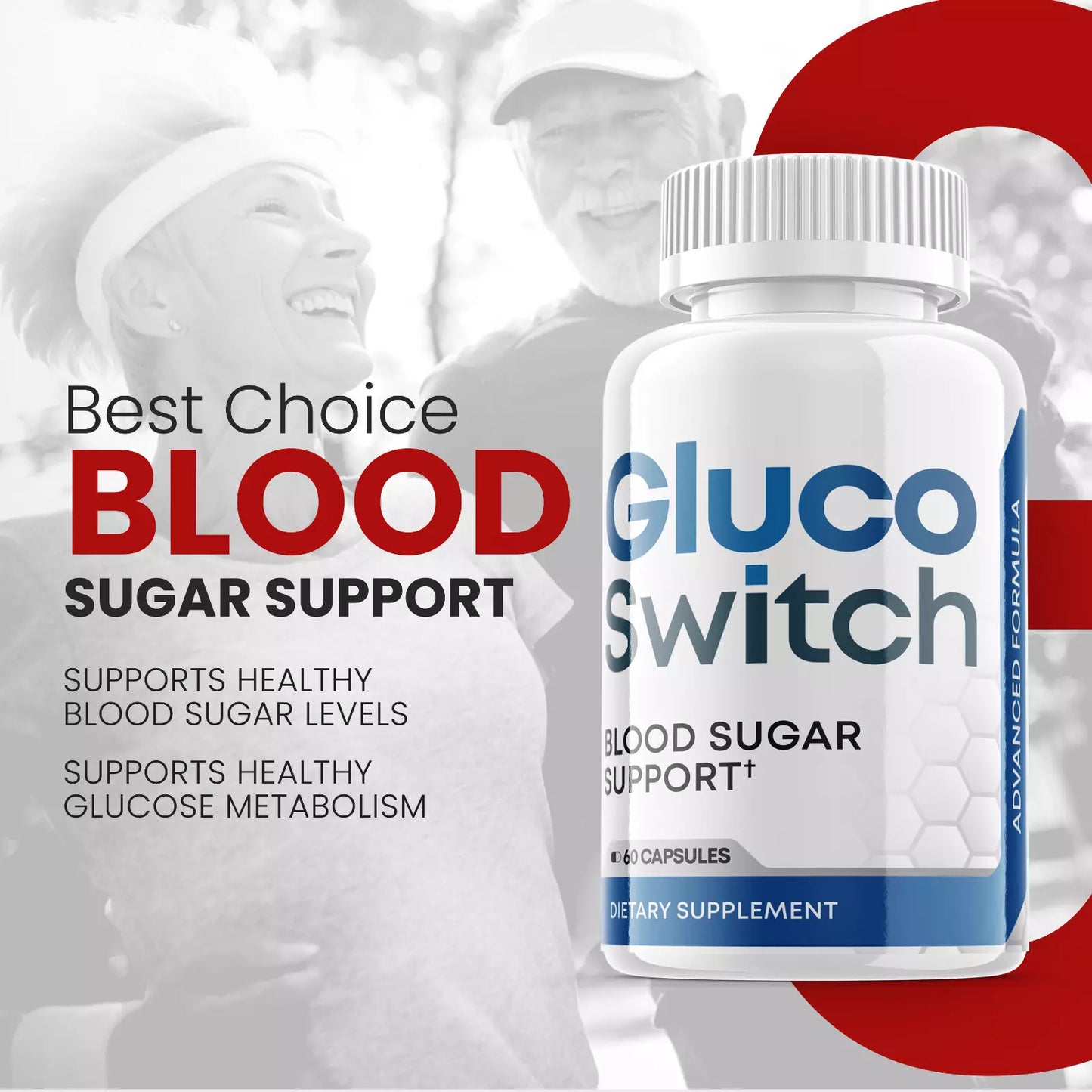 Gluco Switch Capsules, Glucoswitch Blood Sugar Support (3 Pack)(180 Capsules)