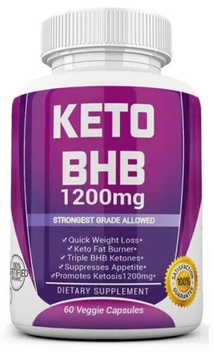 3 X KETO BHB 1200mg PURE Ketone FAT BURNER Weight Loss Diet Pills Ketosis(180Capsules)