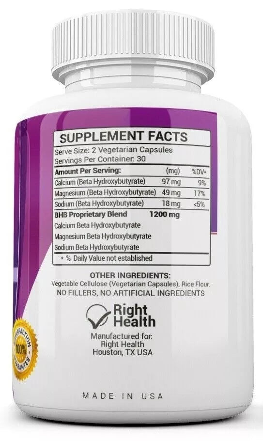3 X KETO BHB 1200mg PURE Ketone FAT BURNER Weight Loss Diet Pills Ketosis(180Capsules)