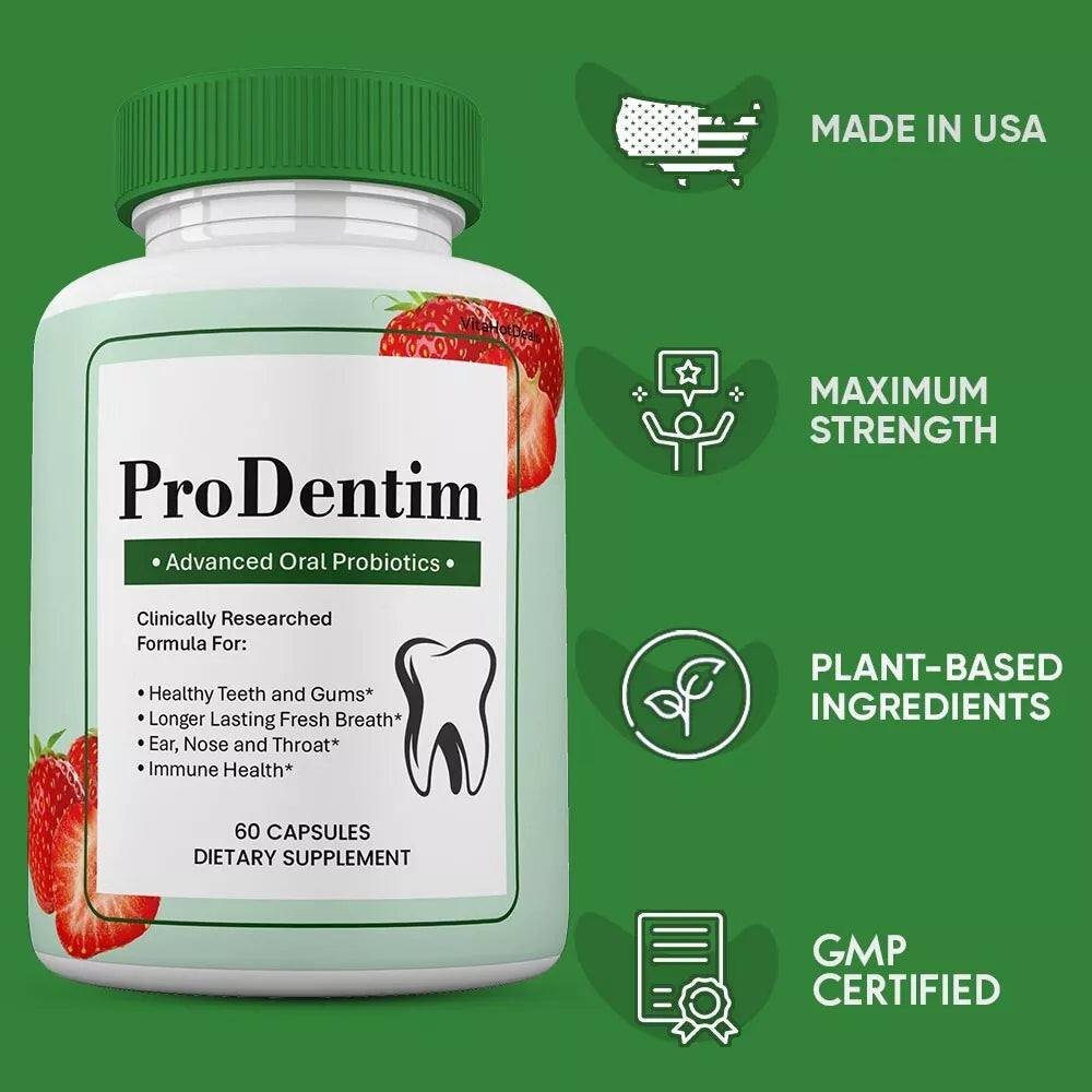 ProDentim Capsules, Prodentim Supplement for Teeth And Gums Health (3 pack)