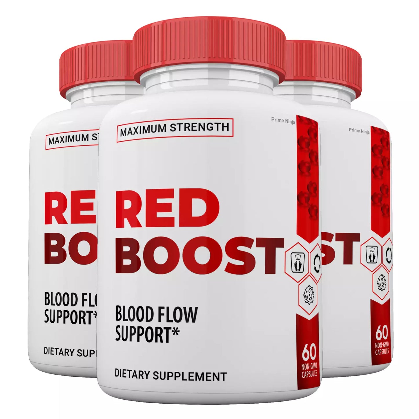 Red Boost, Red Boost Blood Flow Support Pills for Men (3 Pack)(180 Capsules)