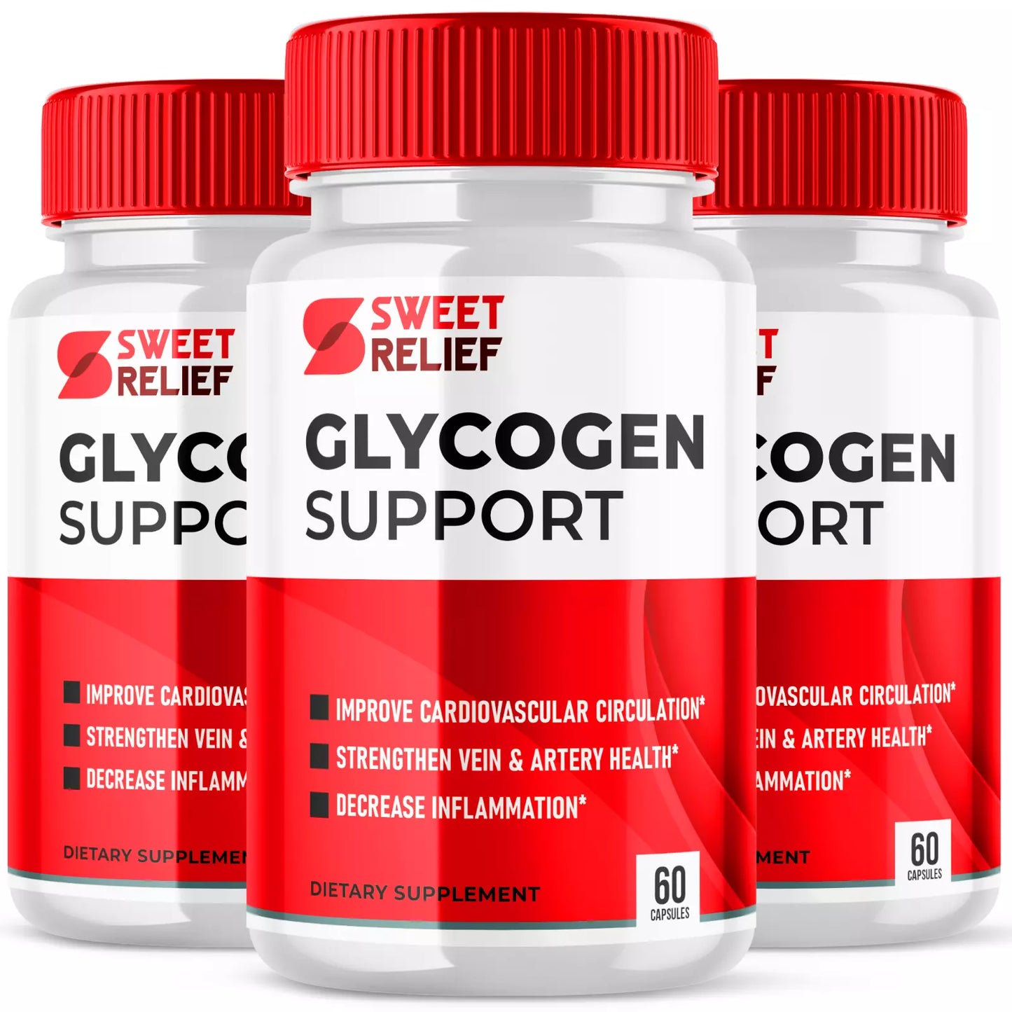 Sweet Relief Glycogen Support Capsules, Sweet Relief (3 Pack) (180 Capsules)
